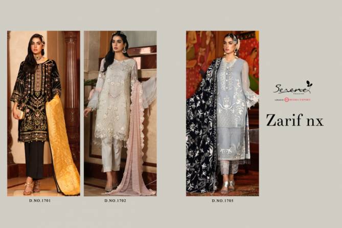 Serene Zarif Nx Latest Fancy Festive Wear Heavy Designer Georgette Embroidery Work  Pakistani Salwar Suits Collection
